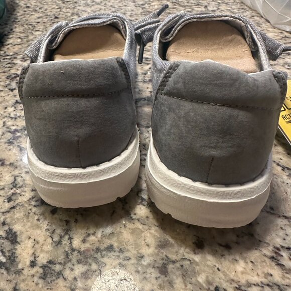 HEY DUDE WENDY STRETCH SPARKLING GREY 7 - Picture 4 of 5